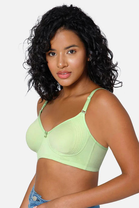 Intimacy Non-Padded Non-Wired High Coverage T-Shirt Bra - Lily Green — image 3